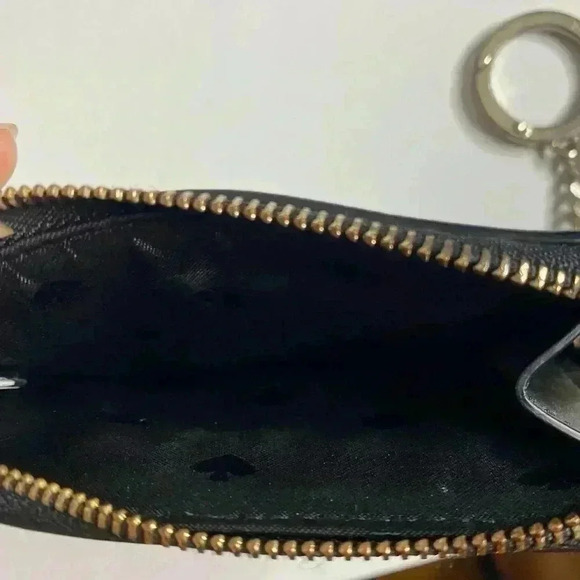 Kate Spade Black Madison Medium L-zip Card Holder - Picture 6 of 8